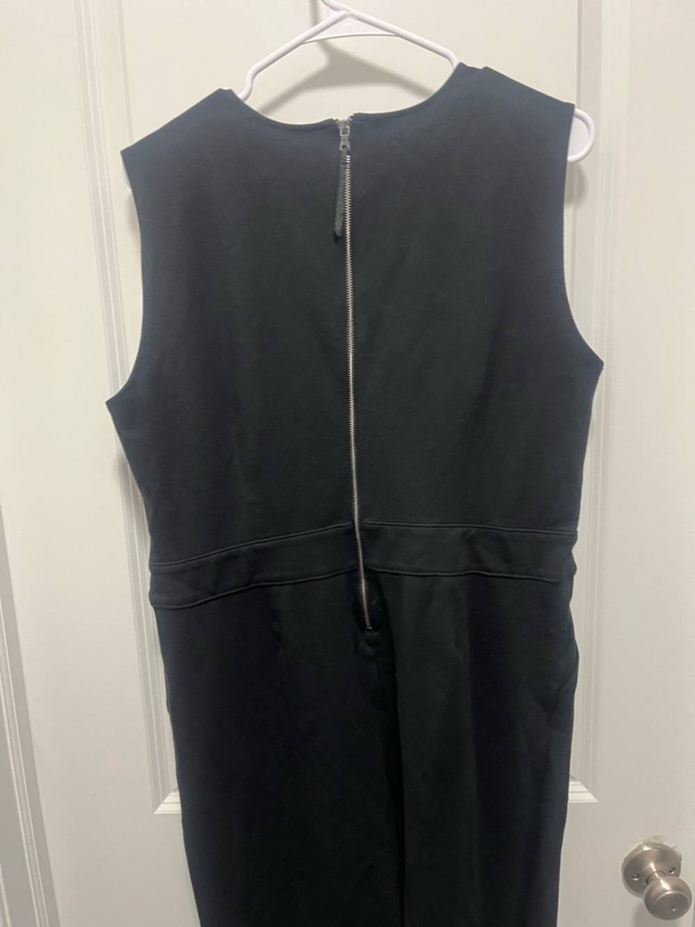 Spanx Perfect Black Jumpsuit Neck Red Zipper Size Women’s XL - Picture 6 of 7